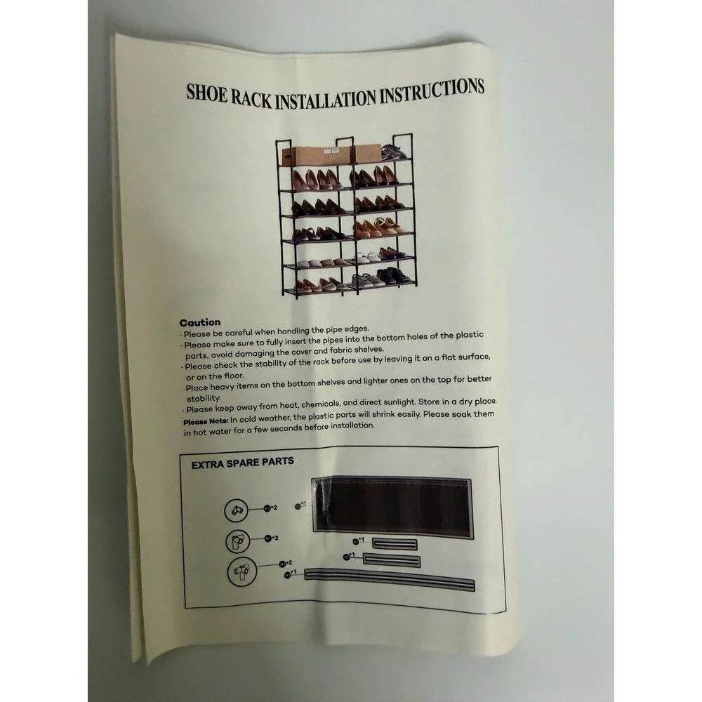 6 Layer Fabric Double Row Shoe Rack AW-HK011